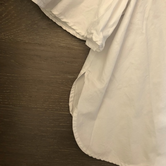 Soprano Cotton Poplin Cutout Blouse White Small - Picture 6 of 7